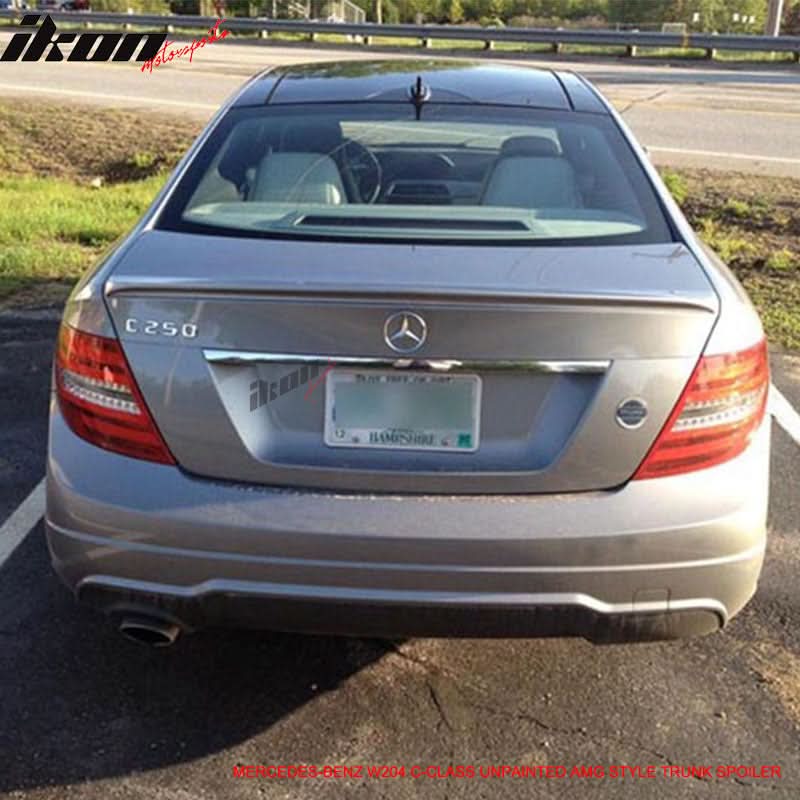 2008-2014 Benz C-Class W204 AMG Style Unpainted Trunk Spoiler Wing ABS