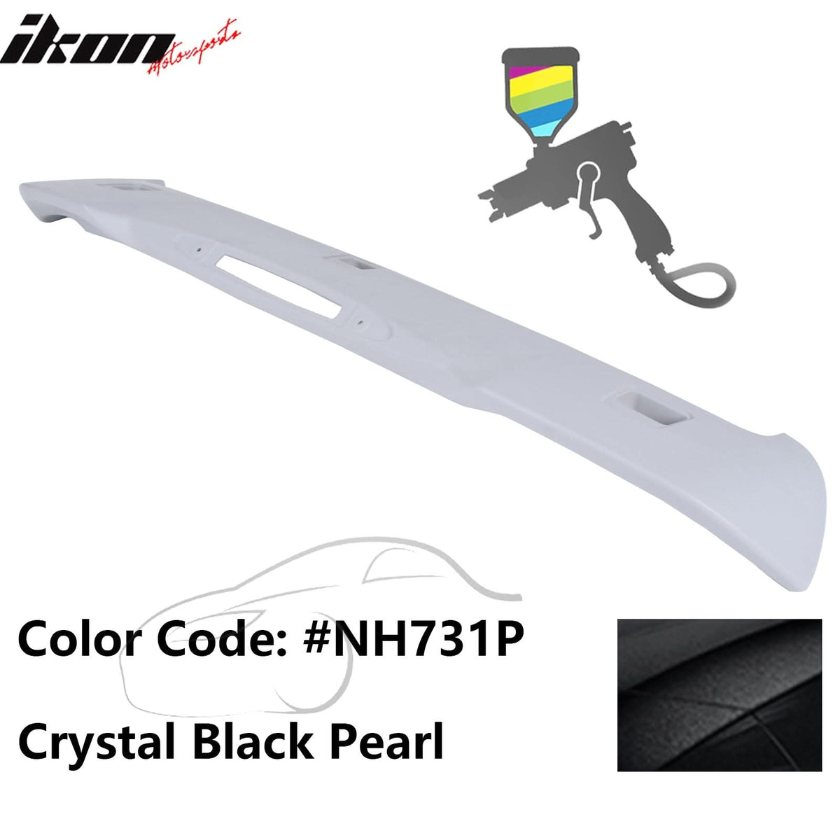2012-2016 Honda CR-V OE Style Painted #NH731P Black Roof Spoiler ABS