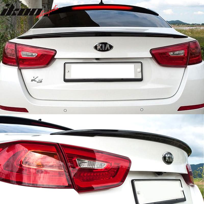 2014-2015Â Kia Optima K5 Sedan V2 Flush Mount Black Trunk Spoiler ABS