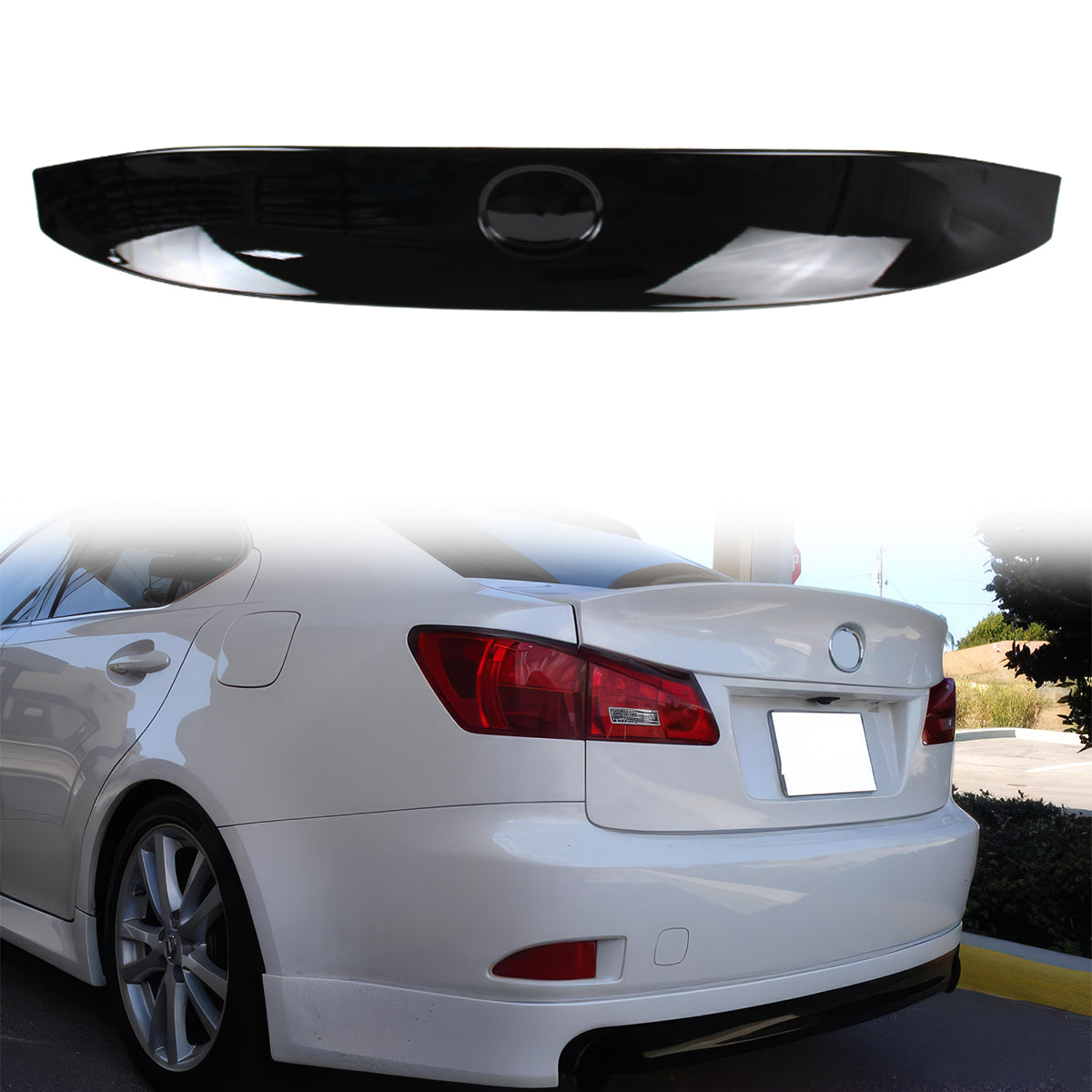 2006-2013Â Lexus IS250 IS350 ISF IKON Obsidian Black Rear Spoiler Wing