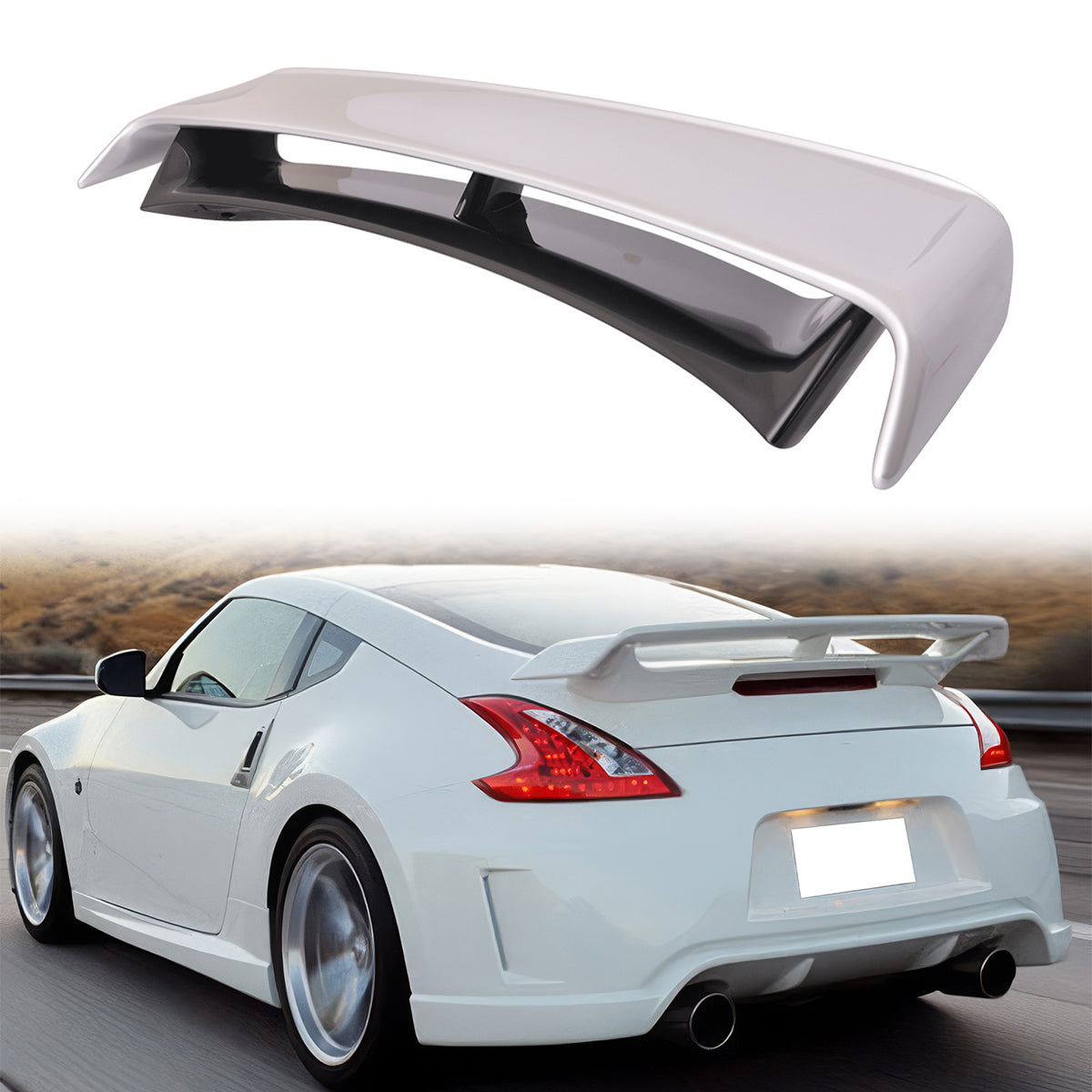 2009-2021 Nissan 370Z Coupe Rear Trunk Spoiler Ducktail Wing Lip ABS