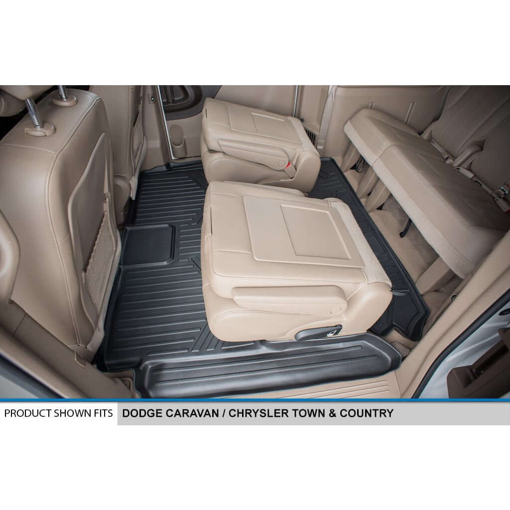 Smart Trim™ Floor Liners For 2013-2020 Dodge Grand Caravan (2nd Row Bucket) (1st Row Console)