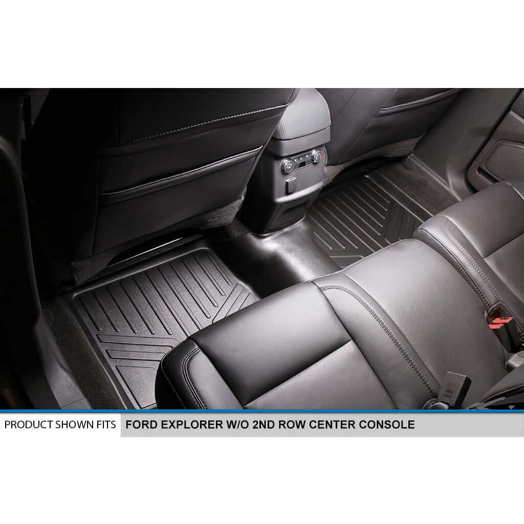 SMARTLINER Custom Fit Floor Liners For 2015-2016 Ford Explorer without 2nd Row Center Console