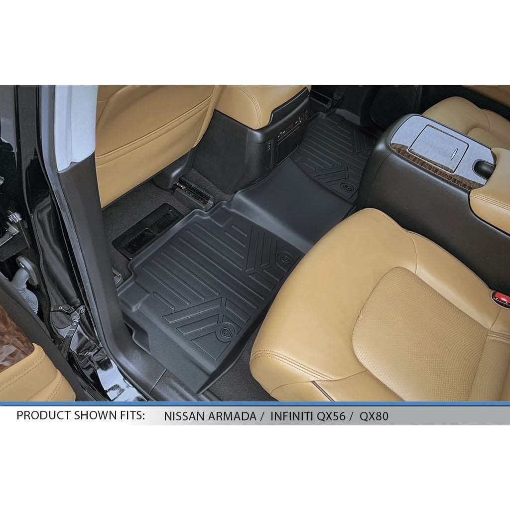 SMARTLINER Custom Fit Floor Liners For 17-18 Armada / 11-13 Infiniti QX56 / 2014-2018 QX80