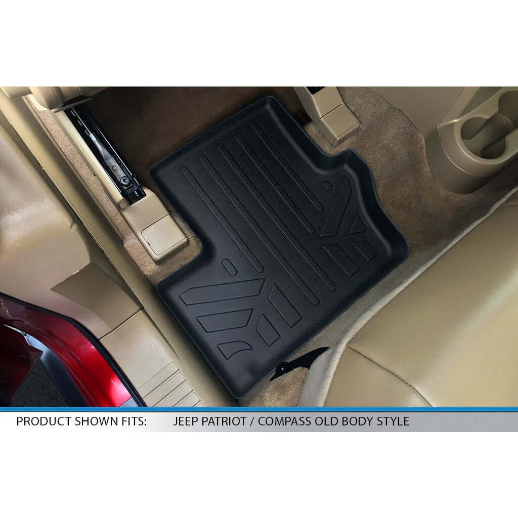 SMARTLINER Custom Fit Floor Liners For 2017 Jeep Patriot (with 1st Row Dual Driver Side Floor Hooks)