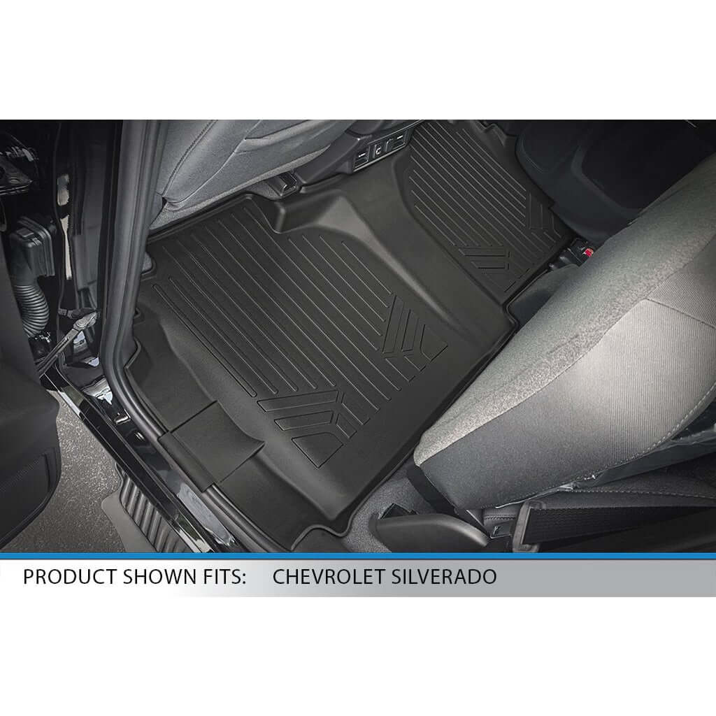 SMARTLINER Custom Fit Floor Liners For 2019-2026 GMC Sierra 1500 Double Cab with Carpet Flooring and 1st Row Bucket Seats (without 2nd Row Under Seat Storage)