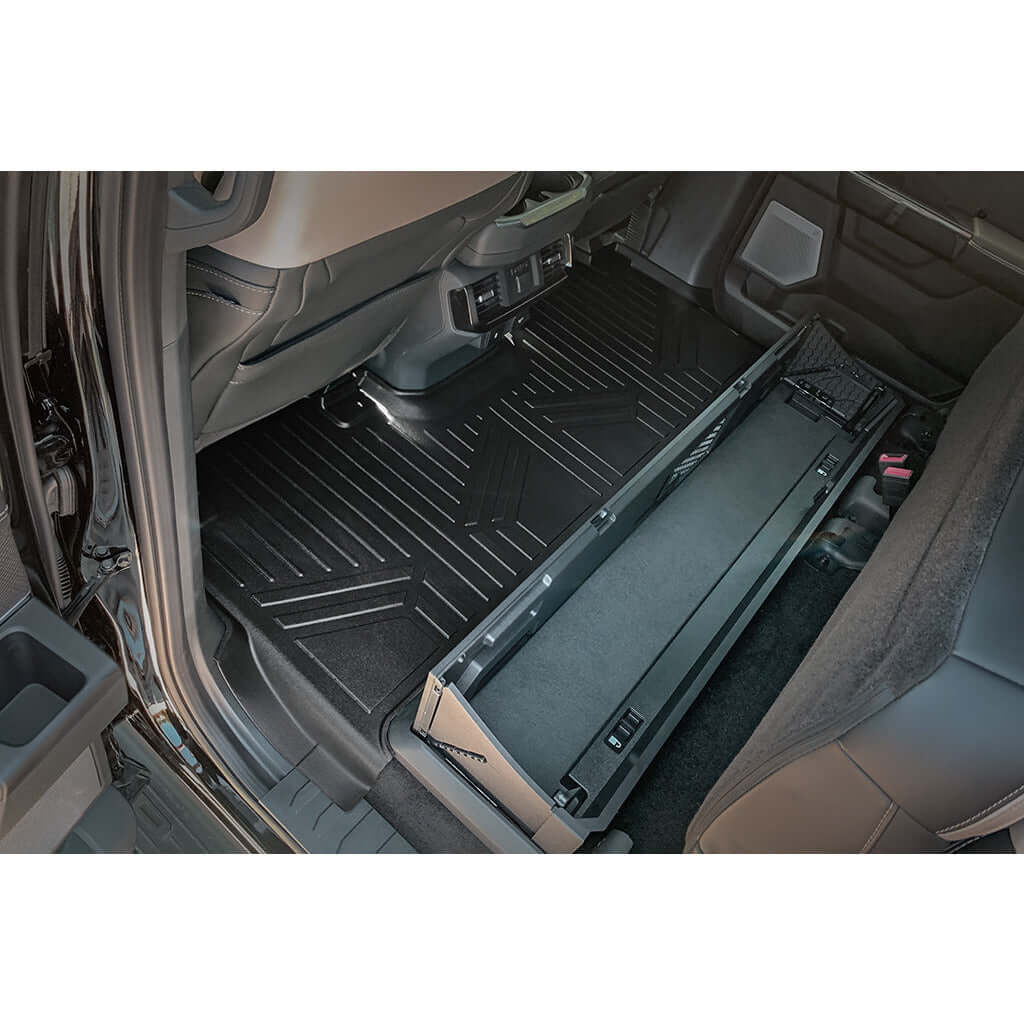 SmartCoverage™ Floor Liners For 2015-2026 Ford F-150 (1st Row Bucket) & OEM 2nd Row Under Seat Storage