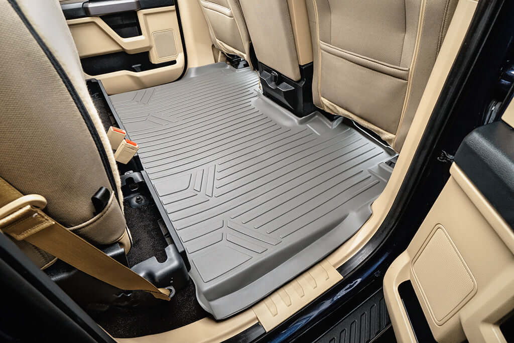 SMARTLINER Floor Liners for 2022-2025 Ford F-150 Lightning 2nd Row Bench seat without under seat fold-flat storage