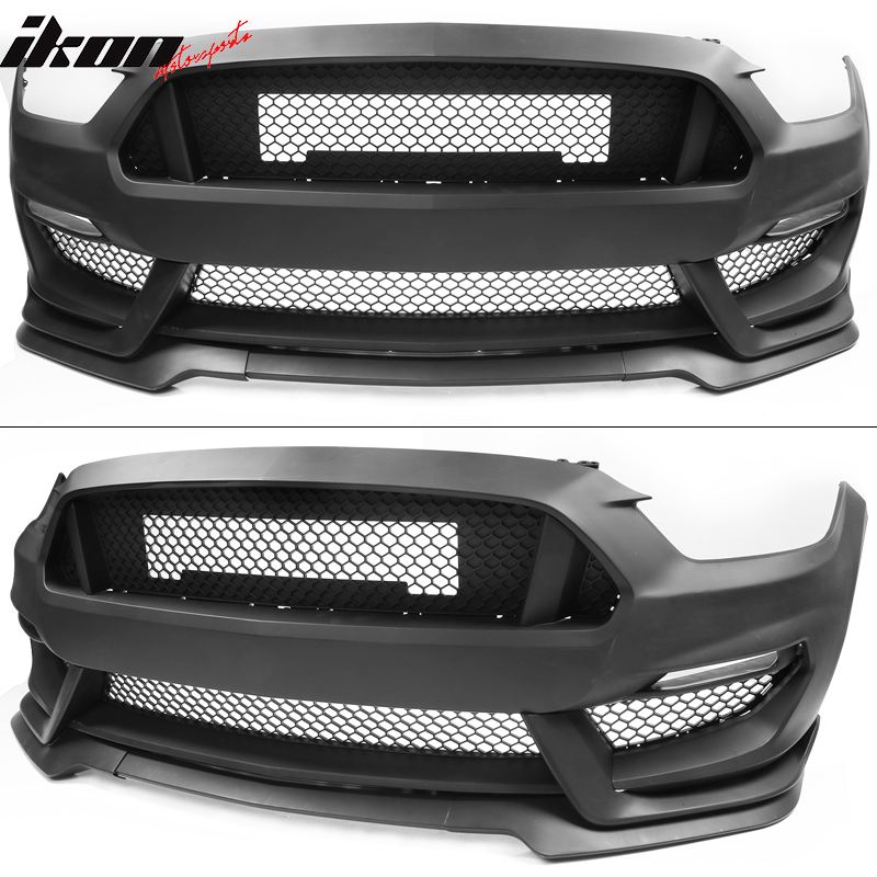 2015-2016Â Ford Mustang GT350 Black Front Rear Bumper Conversion PP