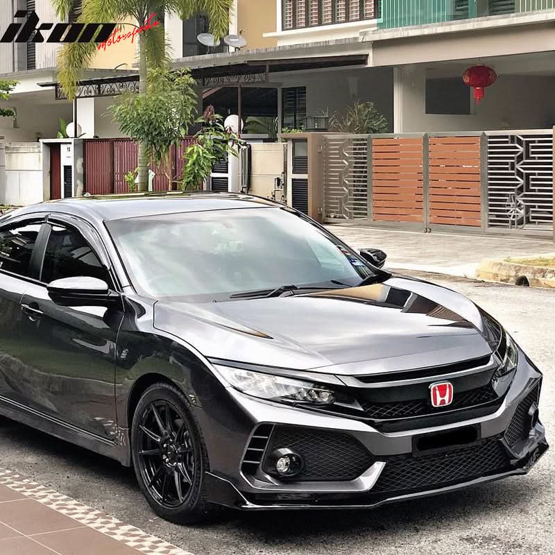 2016-2021 Honda Civic Type R Gloss Black Front Bumper Cover & Lip