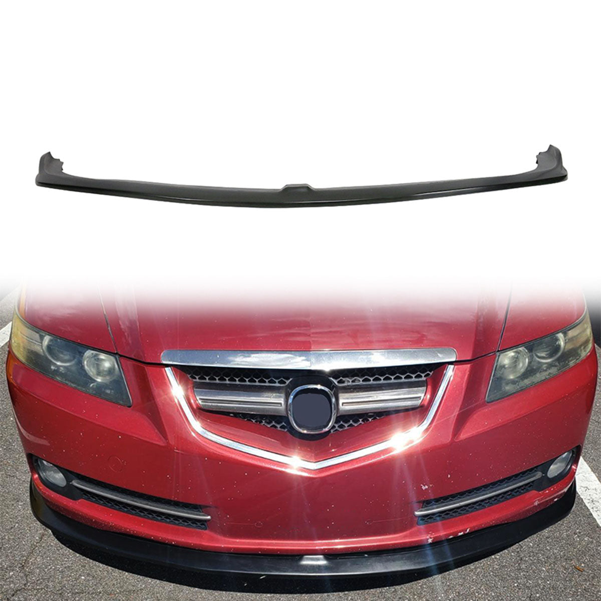2007-2008 Acura TL Type S CS Style Unpainted Black Front Bumper Lip PU