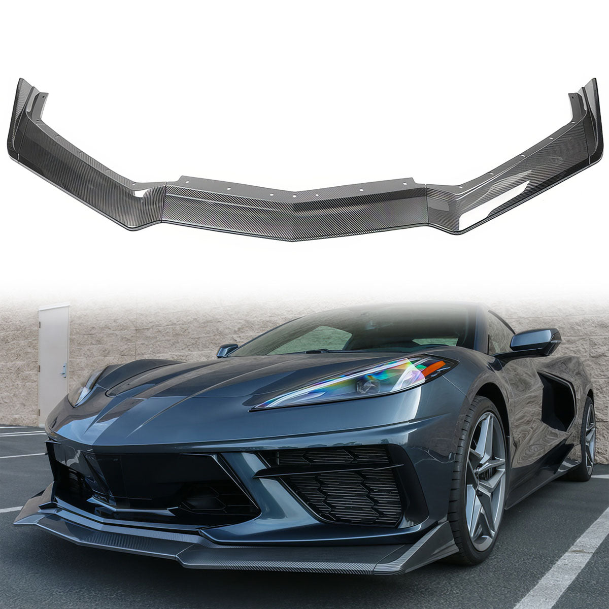 2020-2025 Chevy Corvette C8 5VM Style Front Lip 5PCS ABS