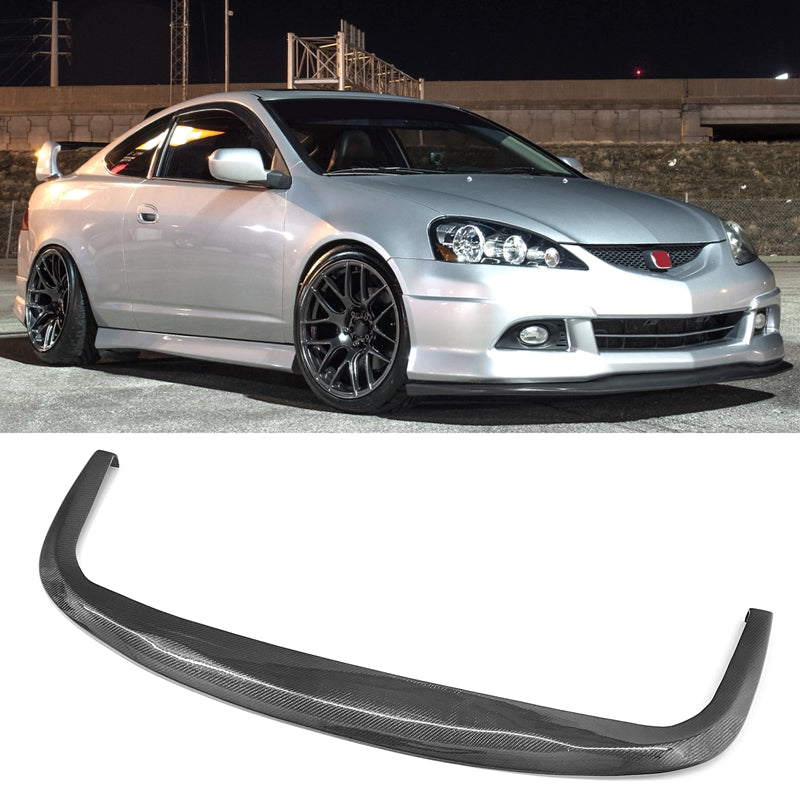 Fits Universal 1PC CS STI Style Carbon Fiber Black Front Bumper Lip