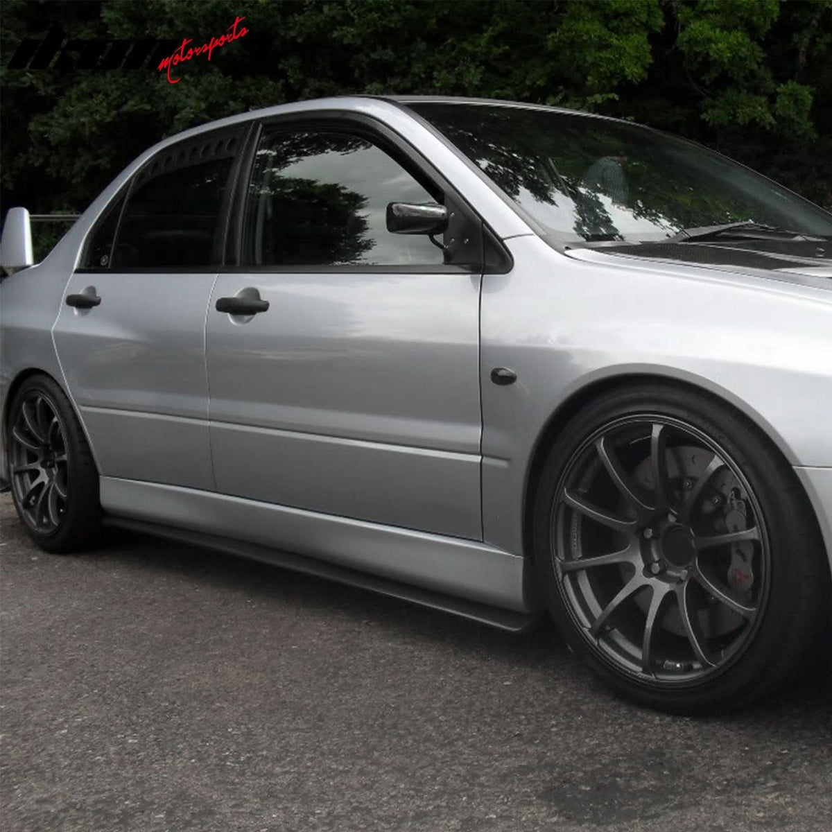 Universal Side Skirts 75" x 3.5" JDM Style PU Unpainted Black