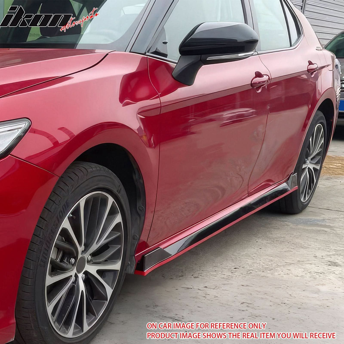 2025-Up Toyota Camry SE XSE TRD Style Side Skirts Lip Matte Black PP