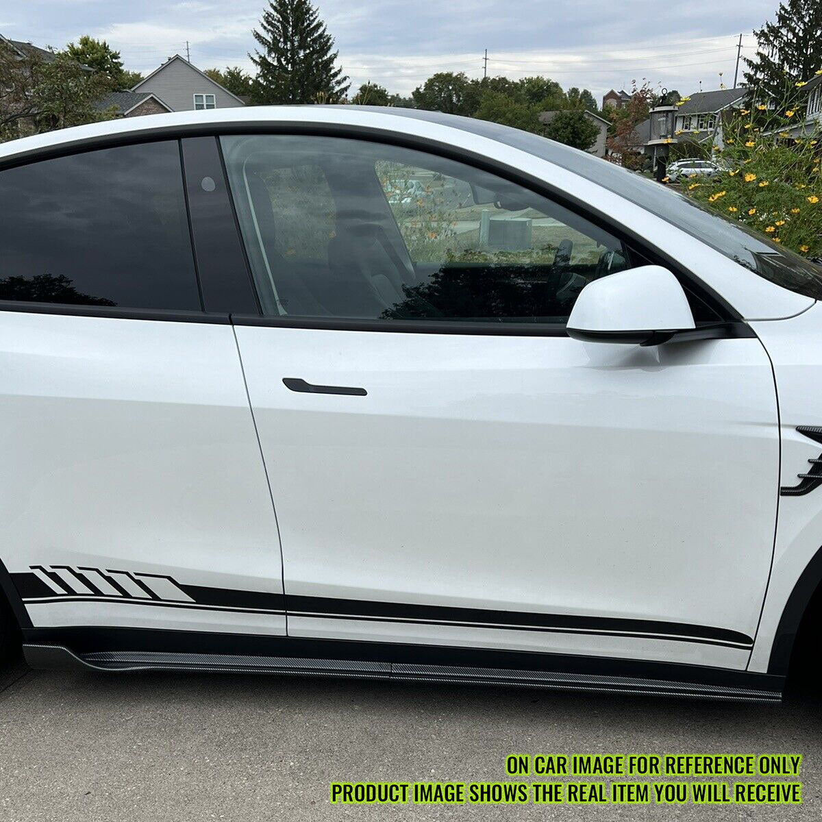 2020-2024 Tesla Model Y IKON V3 Style Gloss Black Side Skirts Lip ABS