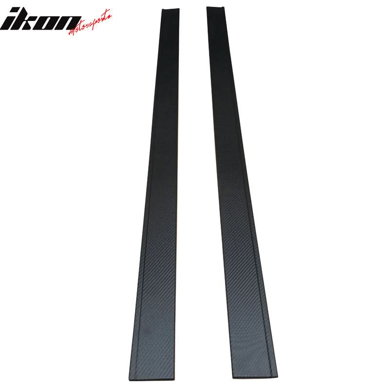Fits 12-15 Tesla S CF Texture Side Skirts Extension Bottom Line Lip