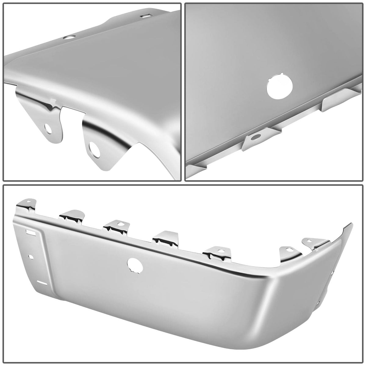 07-14 Chevrolet Silverado GMC Sierra Rear Bumper Cover Chrome Right