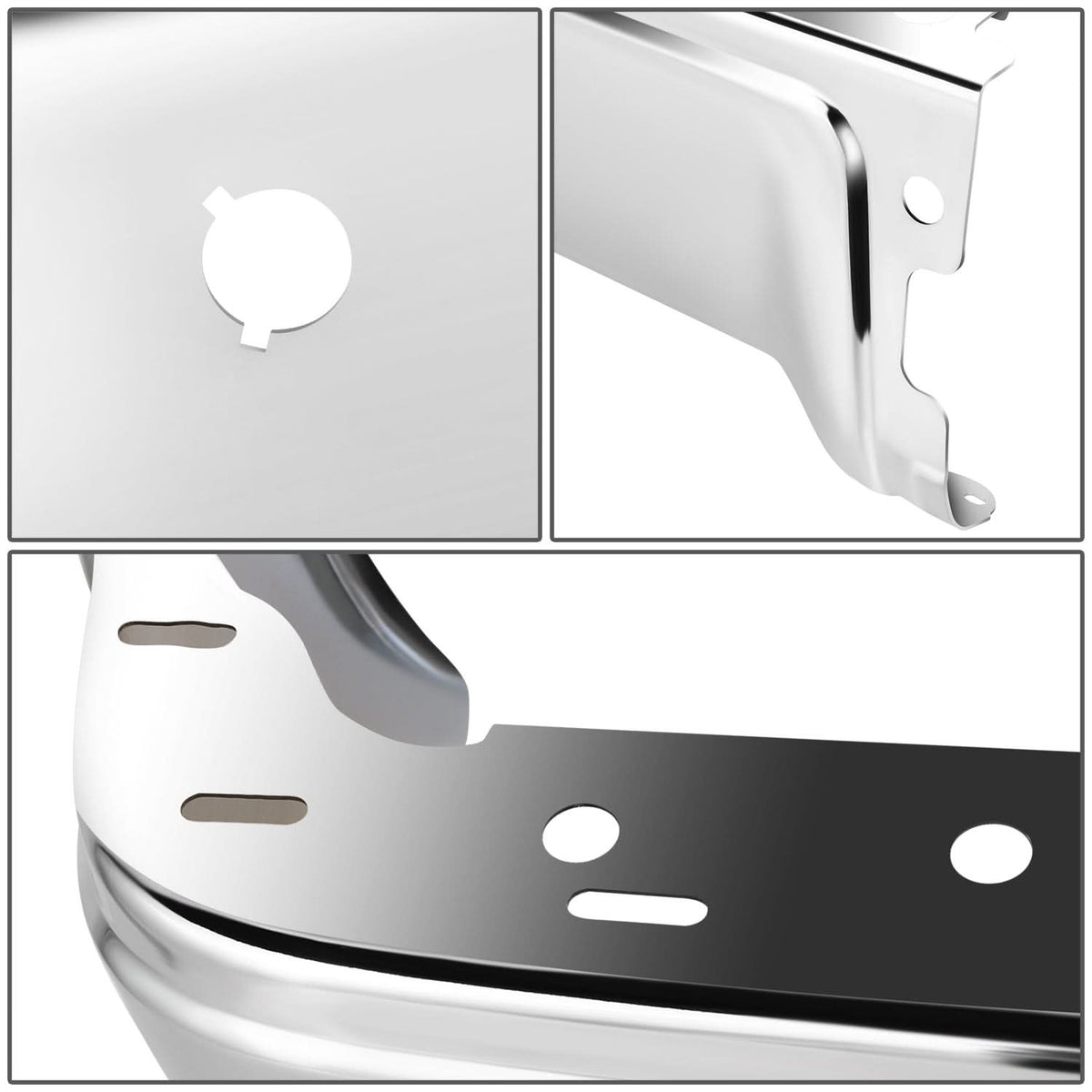 09-14 Ford F-150 Fleetside Rear Bumper Cover w/ Sensor Holes Chrome