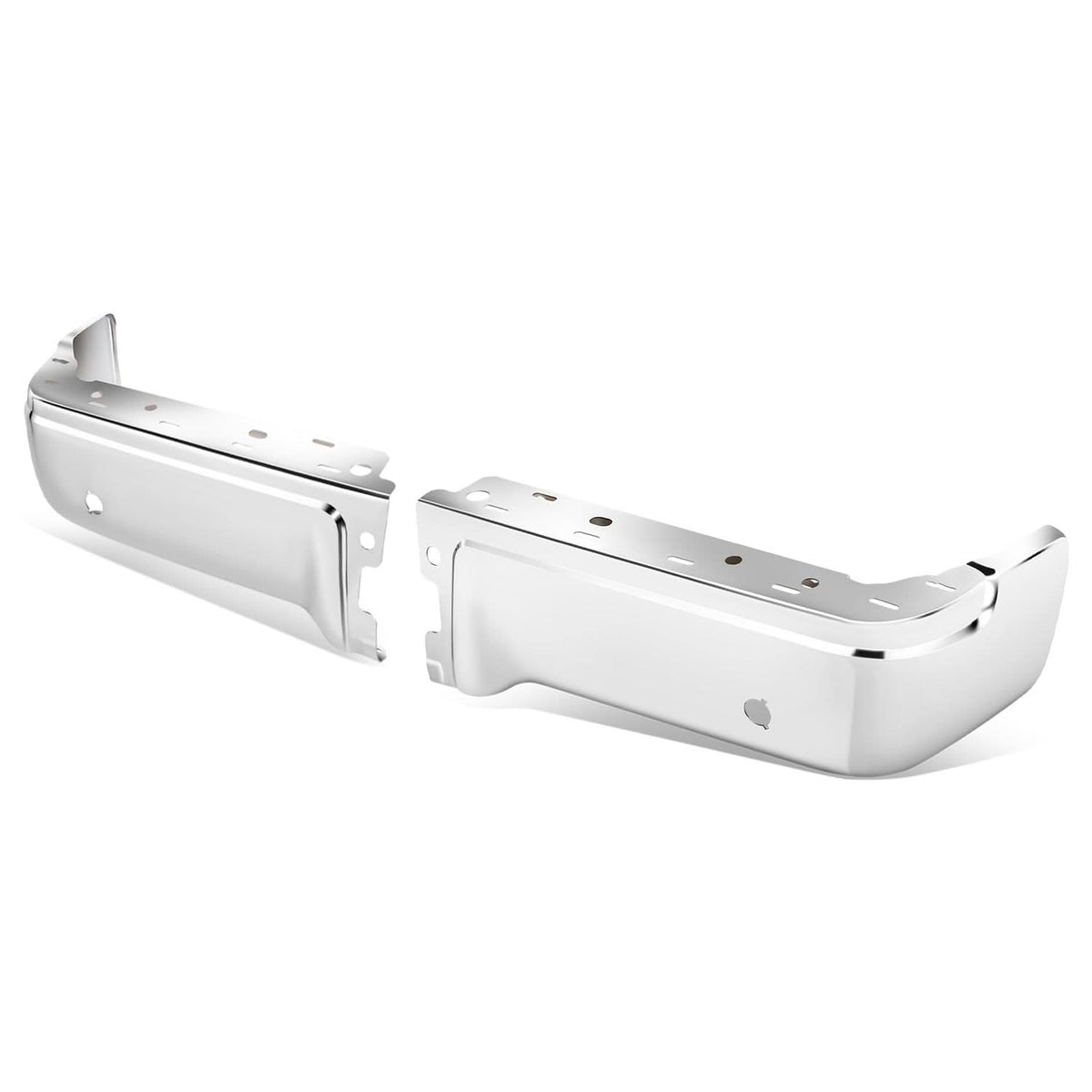 09-14 Ford F-150 Fleetside Rear Bumper Cover w/ Sensor Holes Chrome