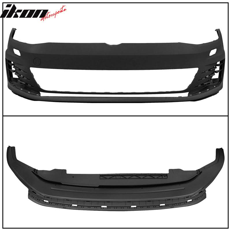 2015-2017 Golf 7 MK7 GTI Type Front Bumper + High Bar Chrome Grille