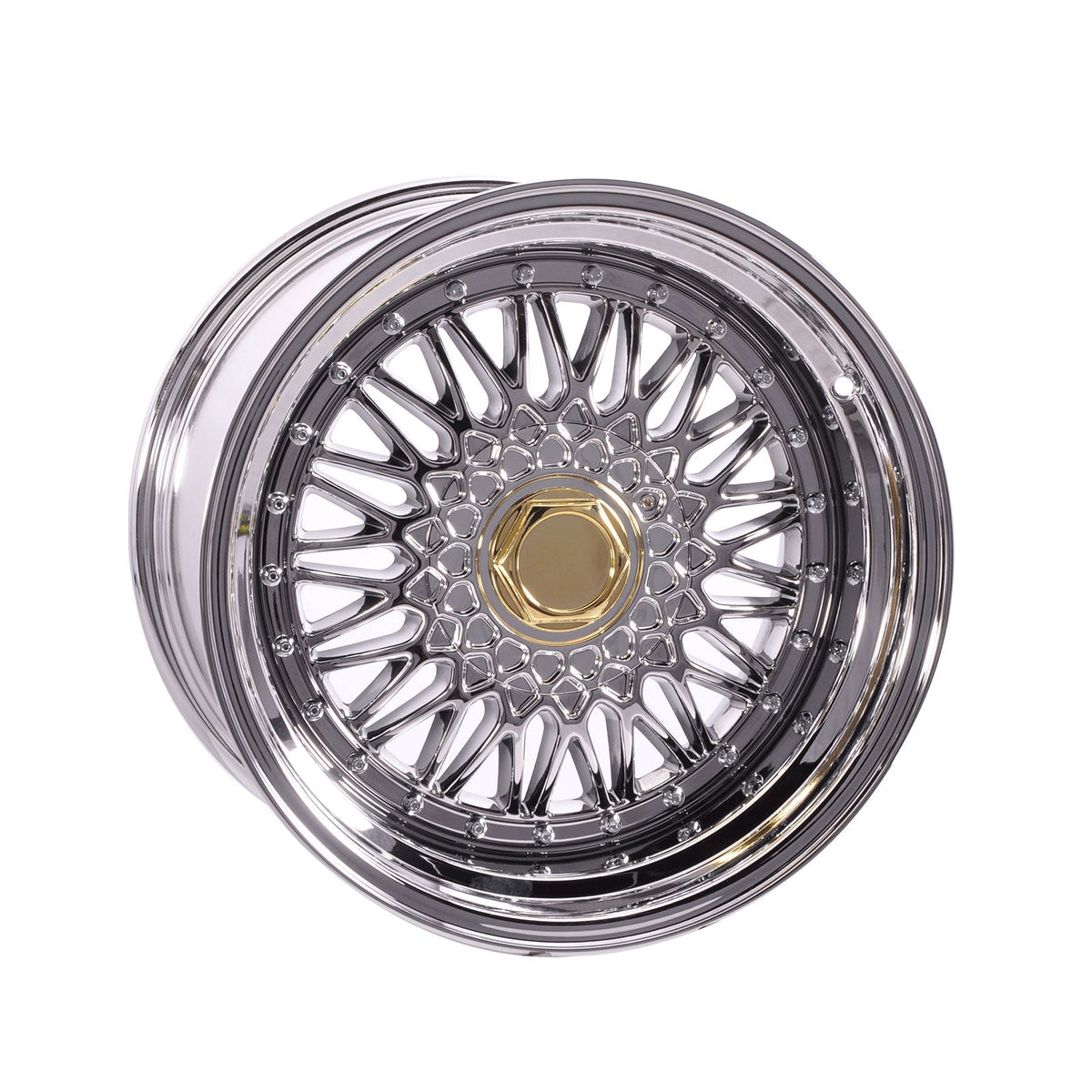 (2) 17X10 +25 5X100 / 5X114.3 Step Lip Deep Dish Mesh Wheels Rims