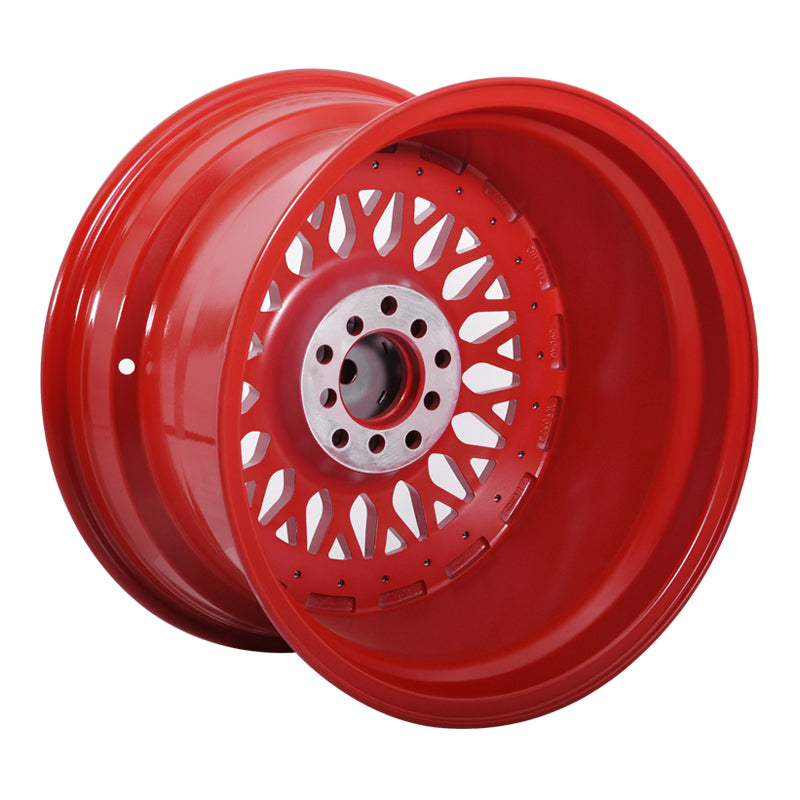 (4) 17X10 +30 5X100 / 5X114.3 Step Lip Deep Dish Mesh Wheels Rim