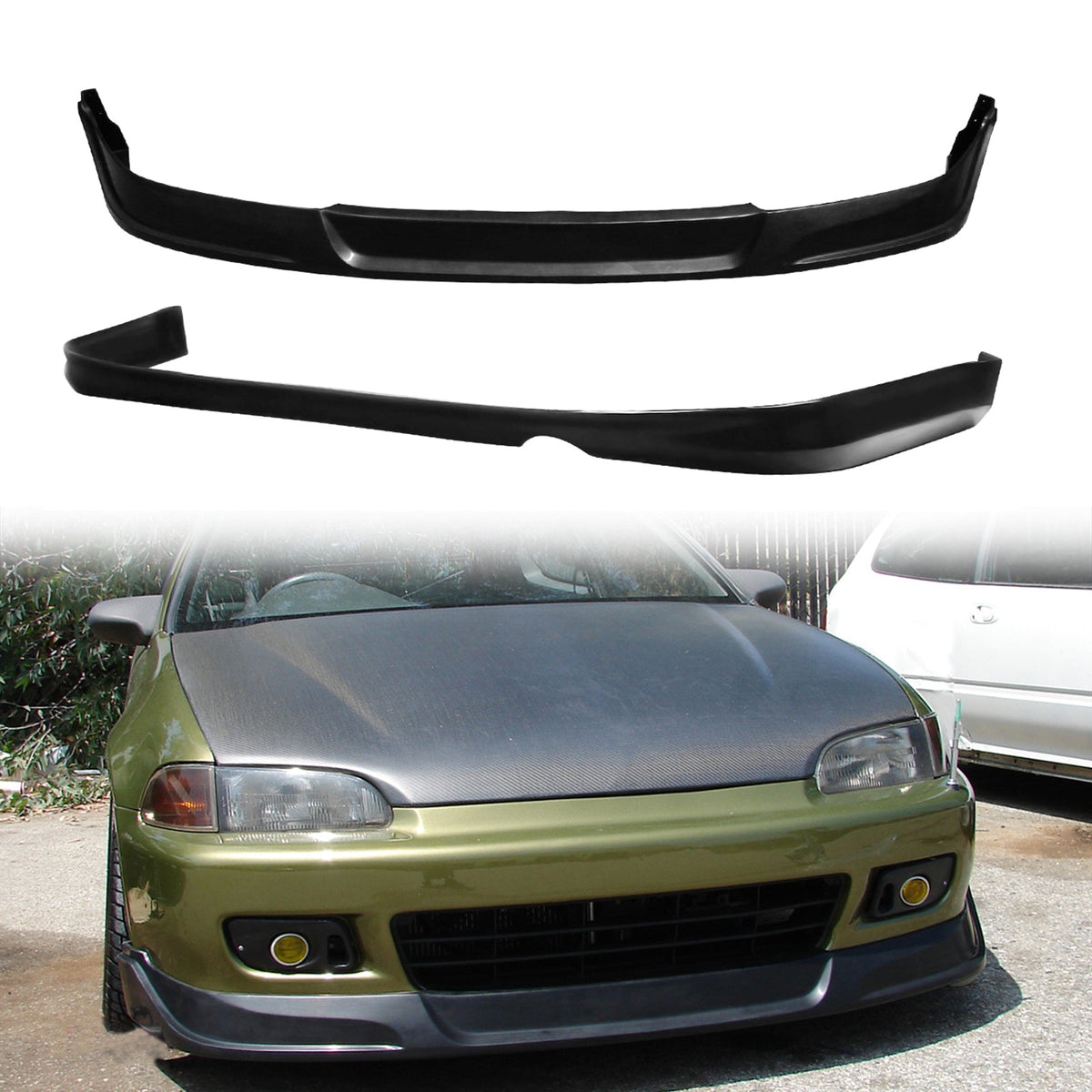 Rear Diffuser & Front Lip For 1992-1995 Honda Civic JDM Unpainted