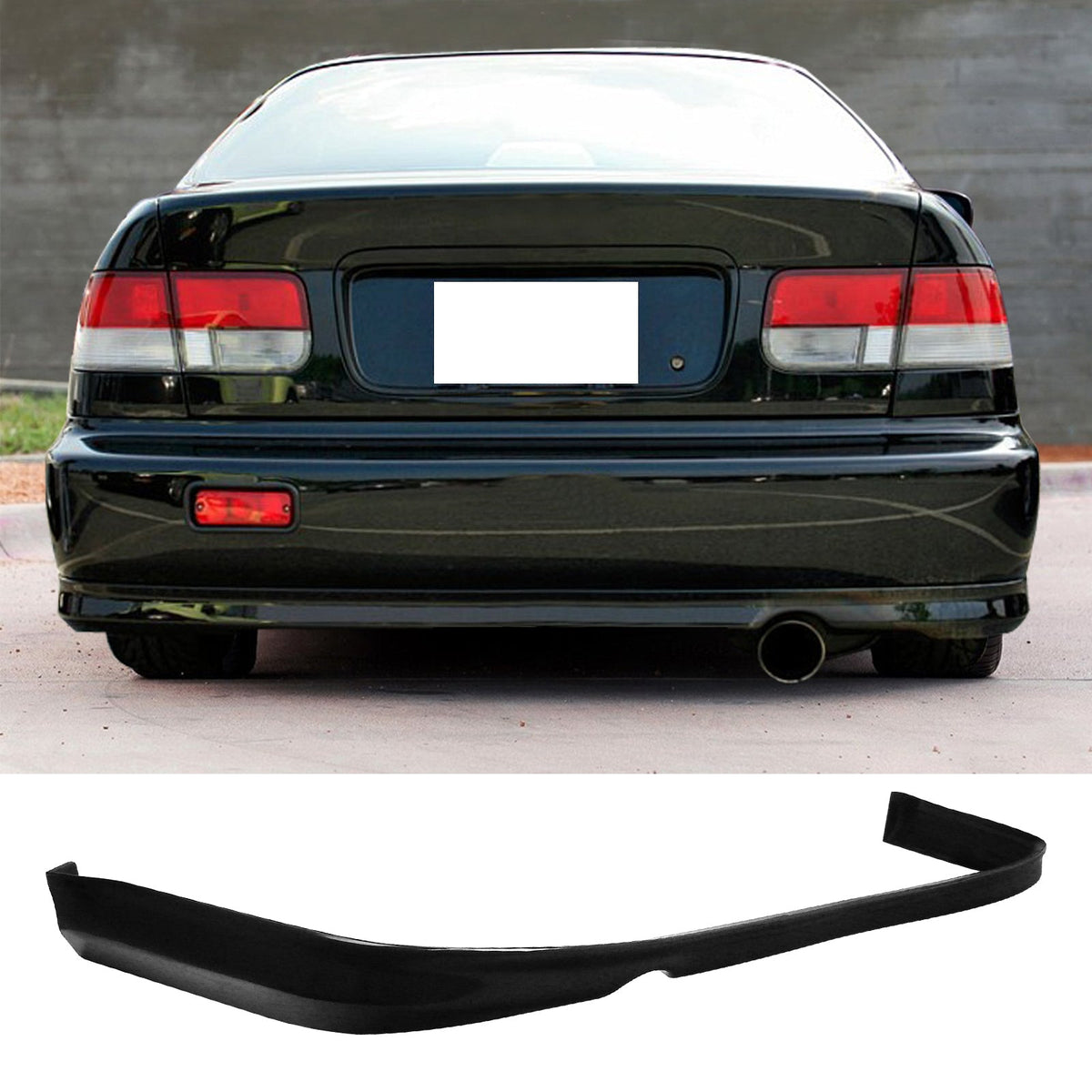 Rear Diffuser & Front Lip For 1992-1995 Honda Civic PU Unpainted