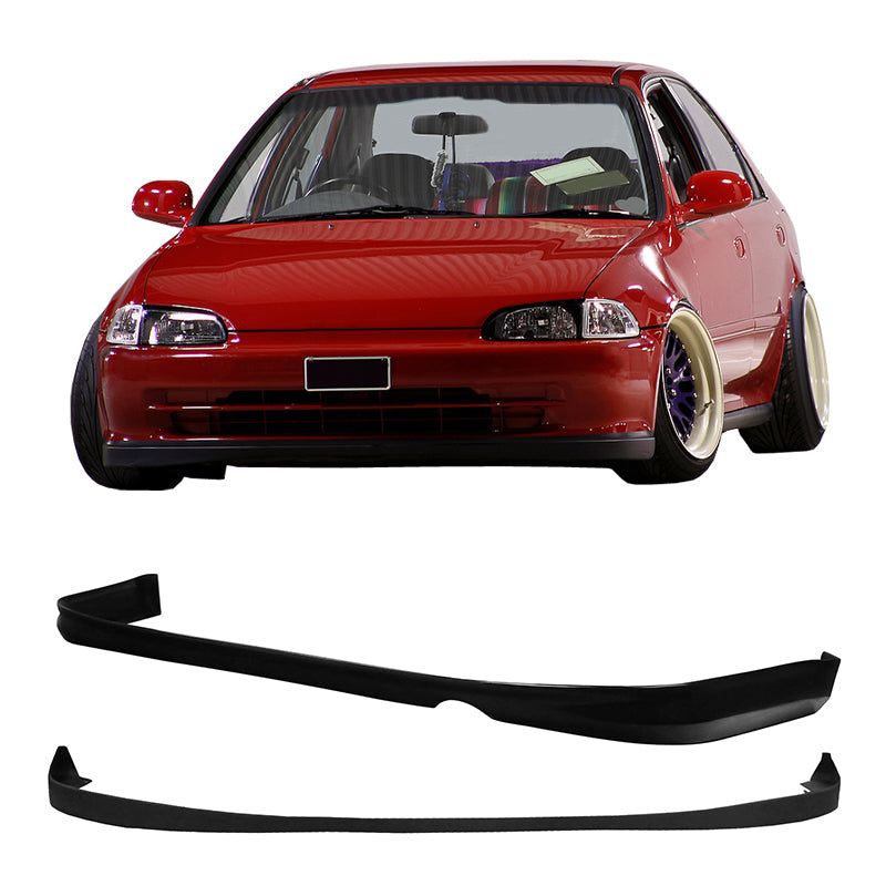 Rear Diffuser & Front Lip For 1992-1995 Honda Civic PU Unpainted