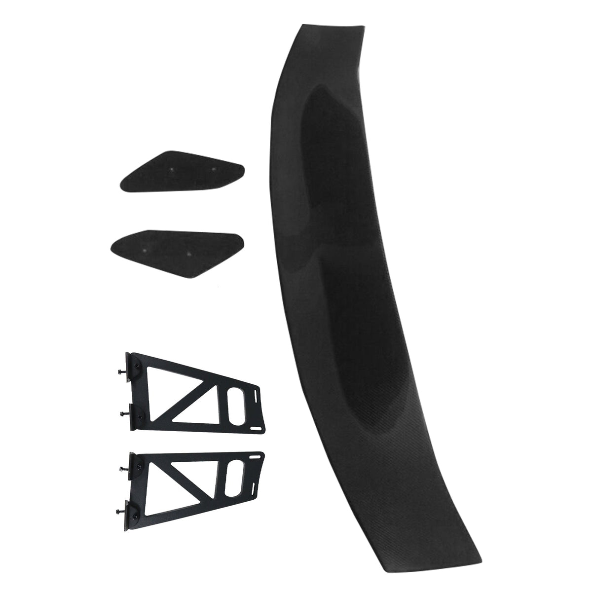 56"Inch GT Style Trunk Spoiler V1 Side Plates V6 Legs 3D Carbon Fiber