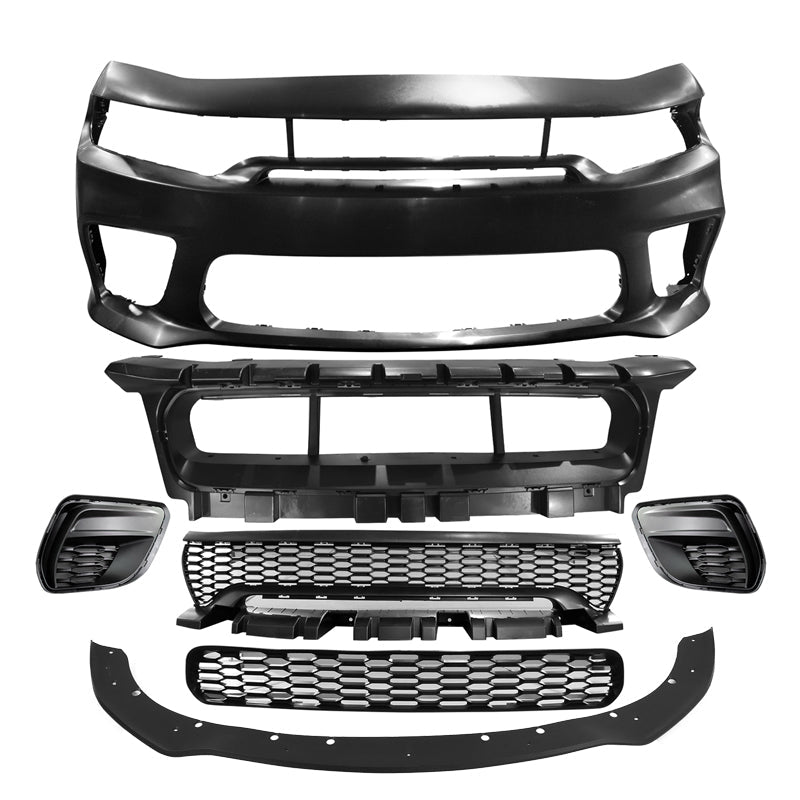 2015-2023 Dodge Charger Front Bumper Cover Grill Kit Widebody Black P