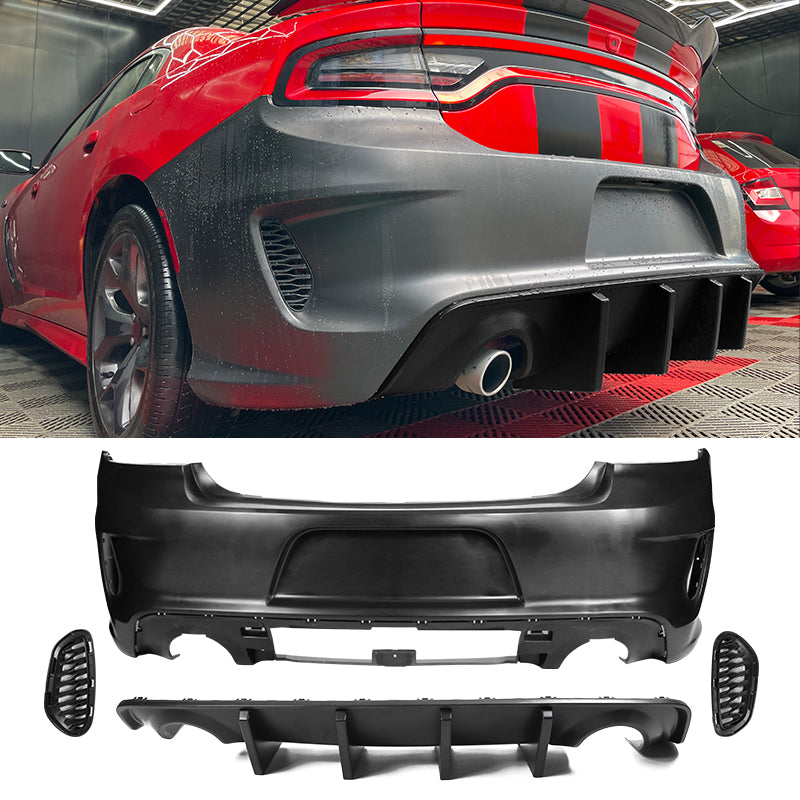 2015-2023 Dodge Charger Rear & Front Bumper Yellow Lip Diffuser