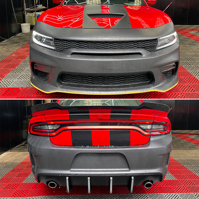 2015-2023 Dodge Charger Rear & Front Bumper Yellow Lip Diffuser