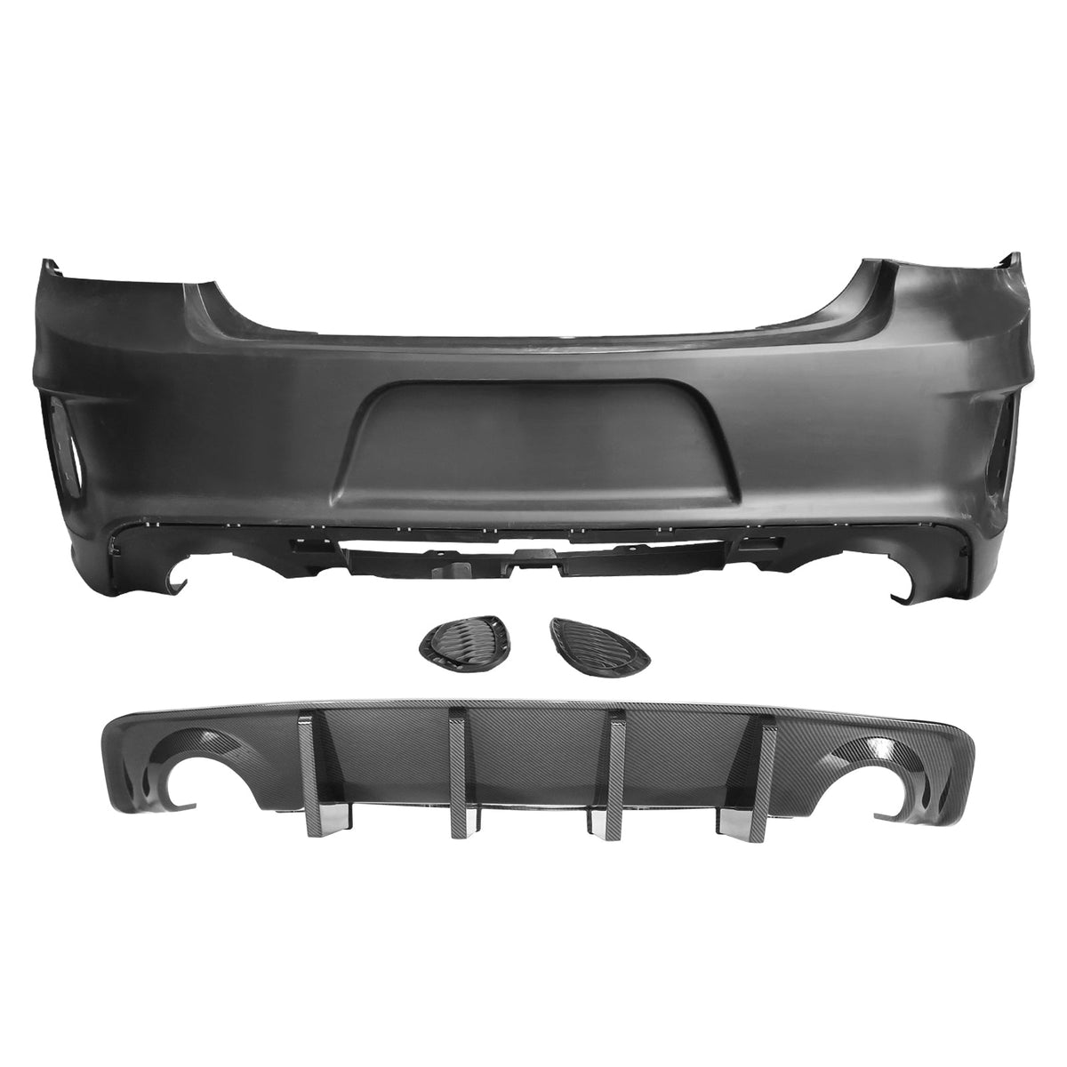 2020-2023 Dodge Charger Bumper + Carbon Fiber Print Rear Diffuser PP