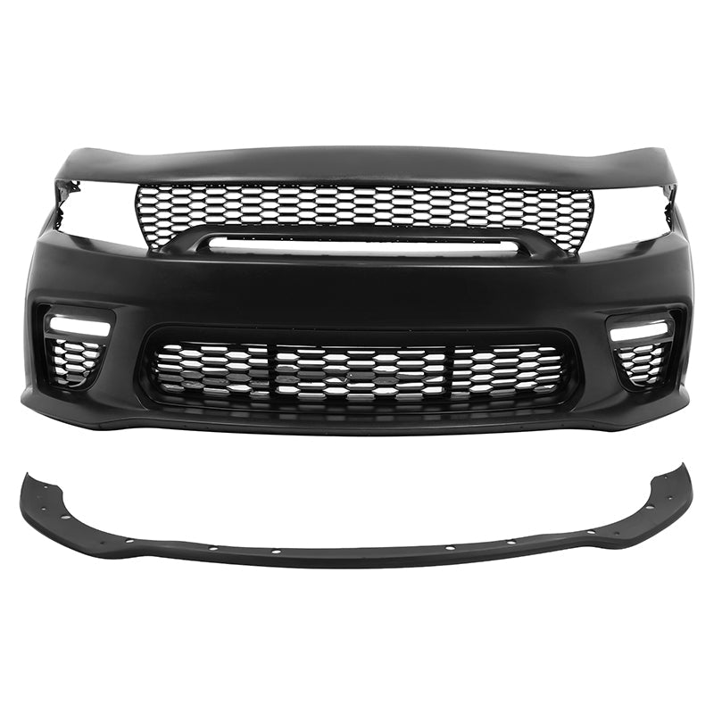 2015-2023 Dodge Charger Front Bumper Cover Grill LED Widebody Black P
