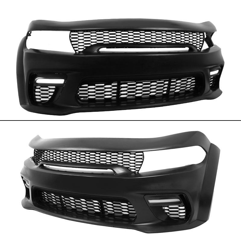 2015-2023 Dodge Charger Front Bumper Cover Grill LED Widebody Black P