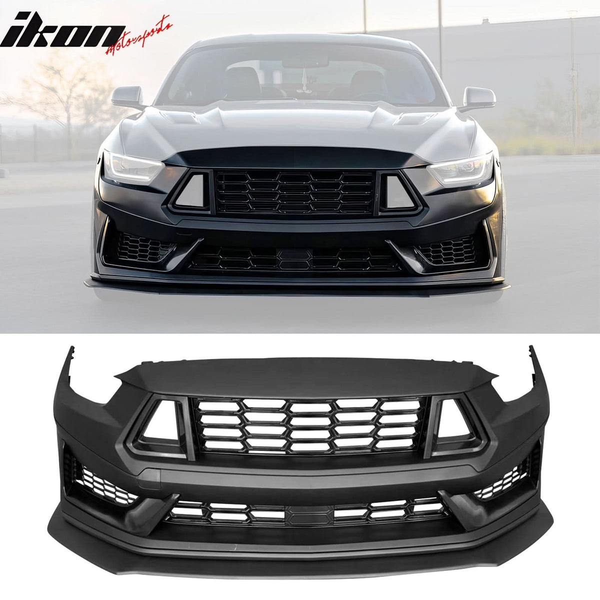 2015-2017 Ford Mustang Dark Horse Bumper Cover Switchback Headlight