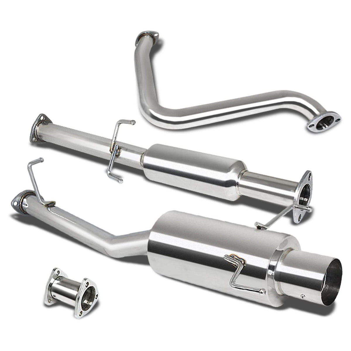 97-01 Honda Prelude Single Tip Catback Exhaust - Stainless Steel