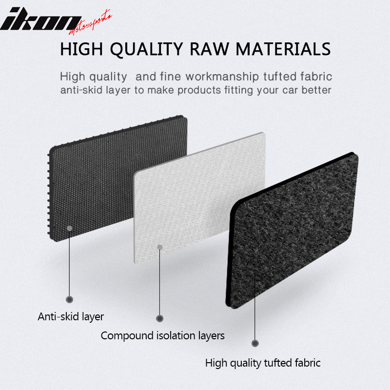 Car Floor Mat for 1979-1993 Ford Mustang Coupe Black Carpets Nylon