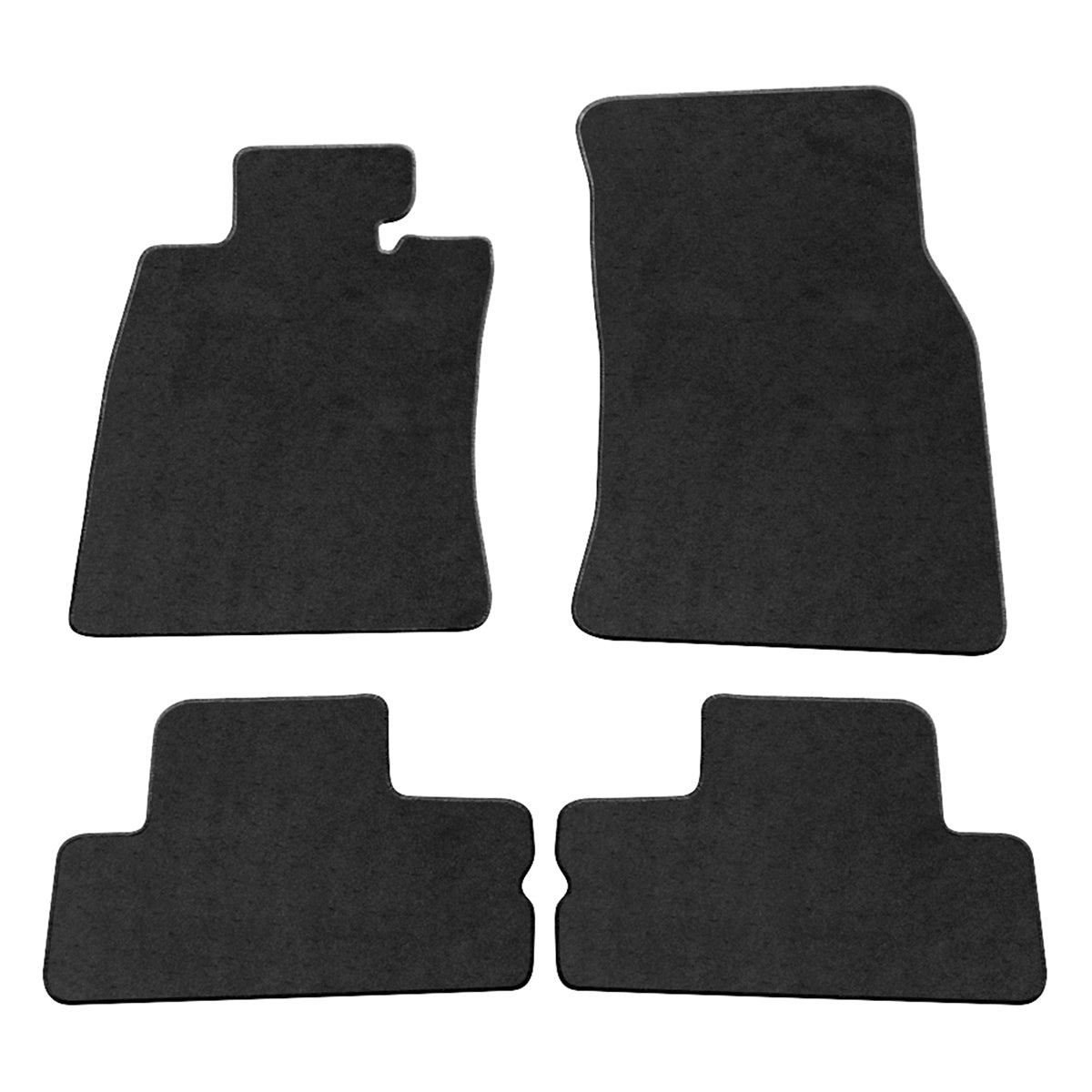 Car Floor Mat for 2002-2006 Mini Cooper Black Front Rear Nylon 4PC