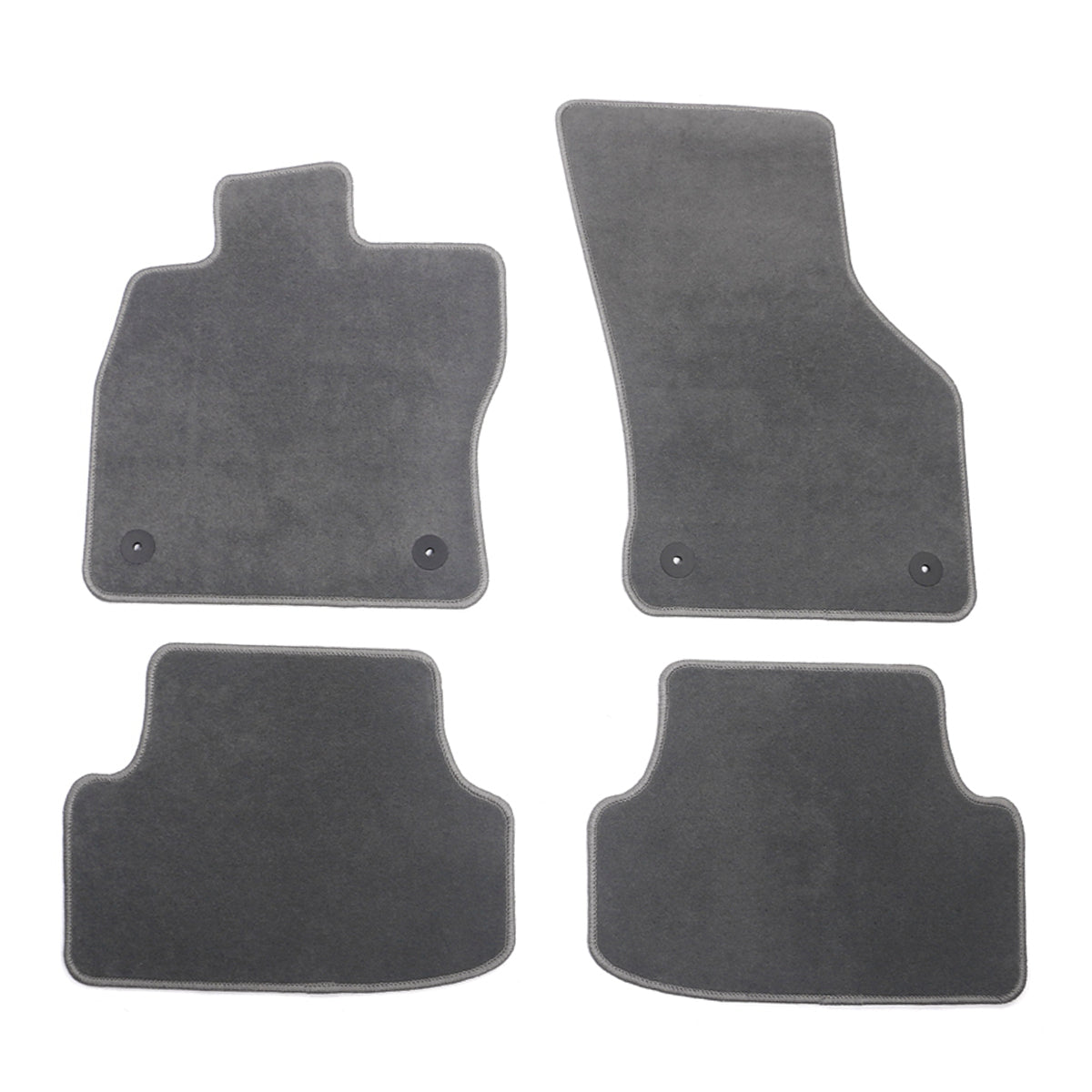 Car Floor Mat for 2015-2023 Volkswagen GTI Gray Nylon Front Rear 4PC