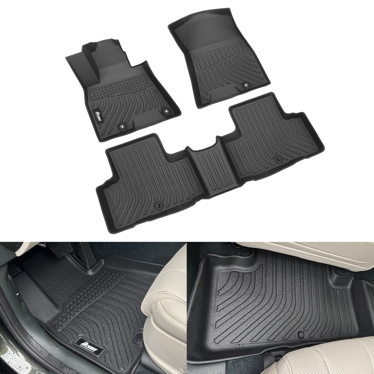 Car Floor Mat for 2021-2025 Genesis GV80 All Weather 3D Carpet TPE