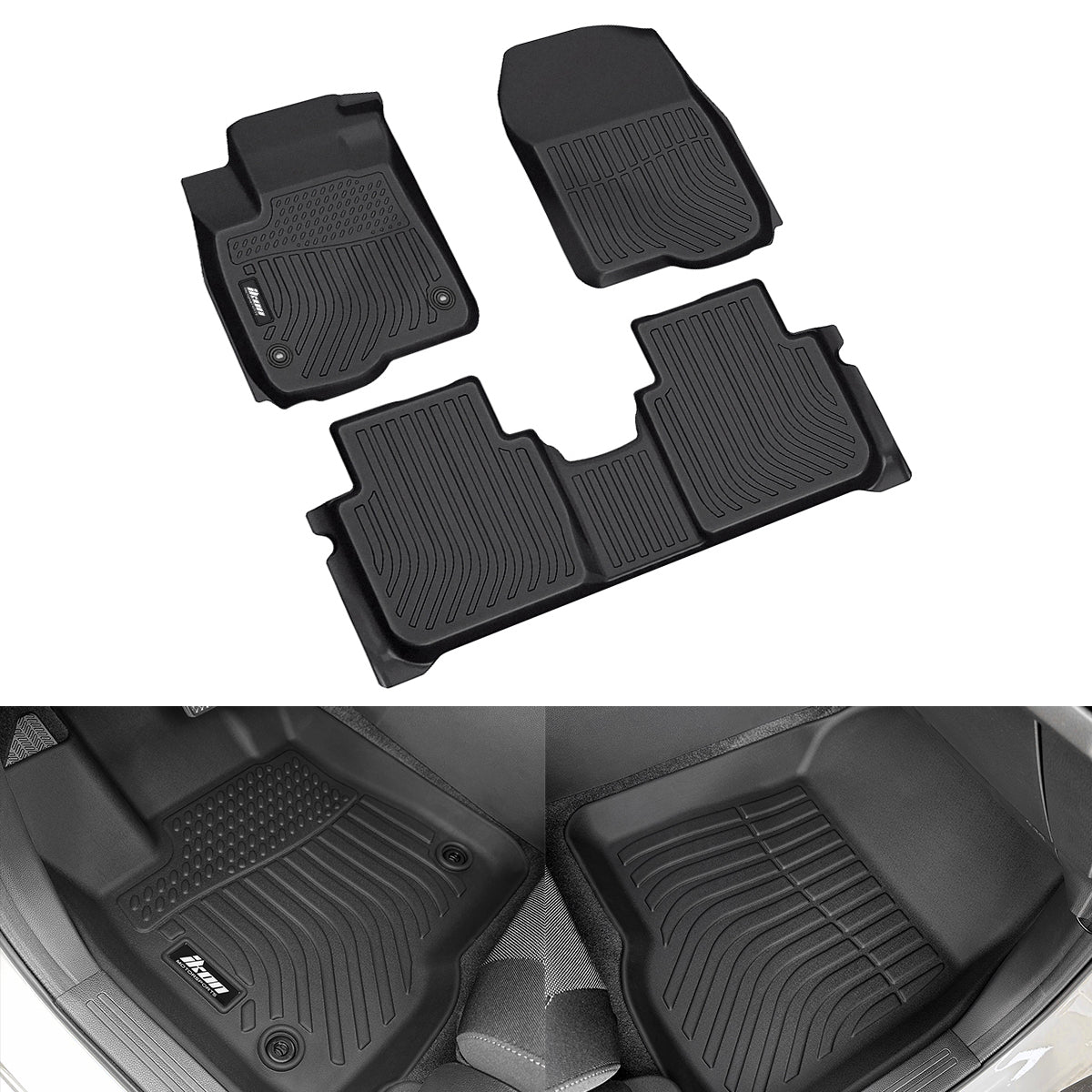 Car Floor Mat for 2023-2025 Honda CR-V All Weather 3D Front Rear Line