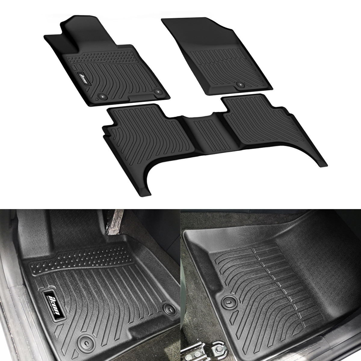 Car Floor Mat for 2022-2024 Hyundai Santa Cruz All Weather 3D TPE 3PC