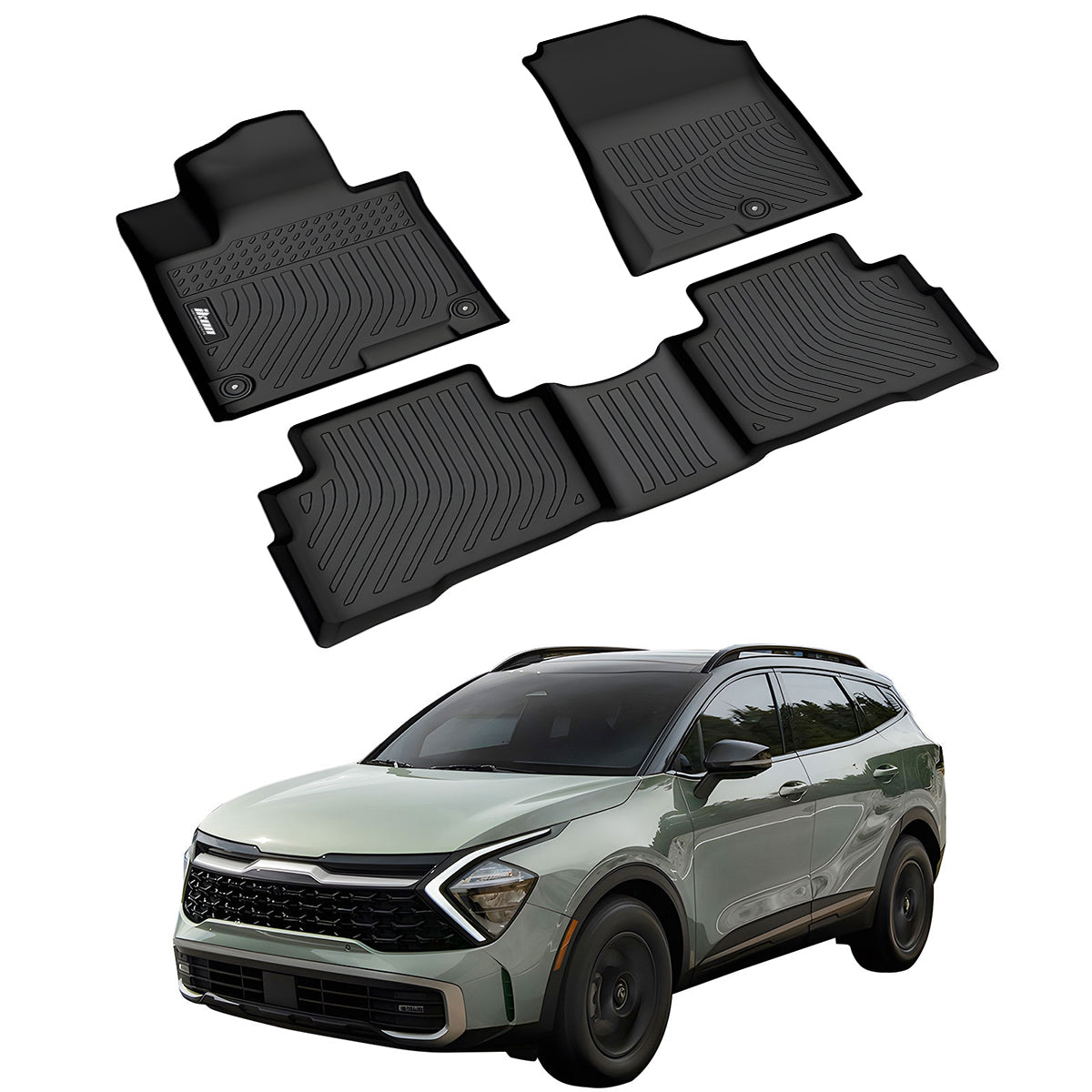 Floor Mat for 2023-2024 Kia Sportage Hybrid All Weather 3D Liner TPE