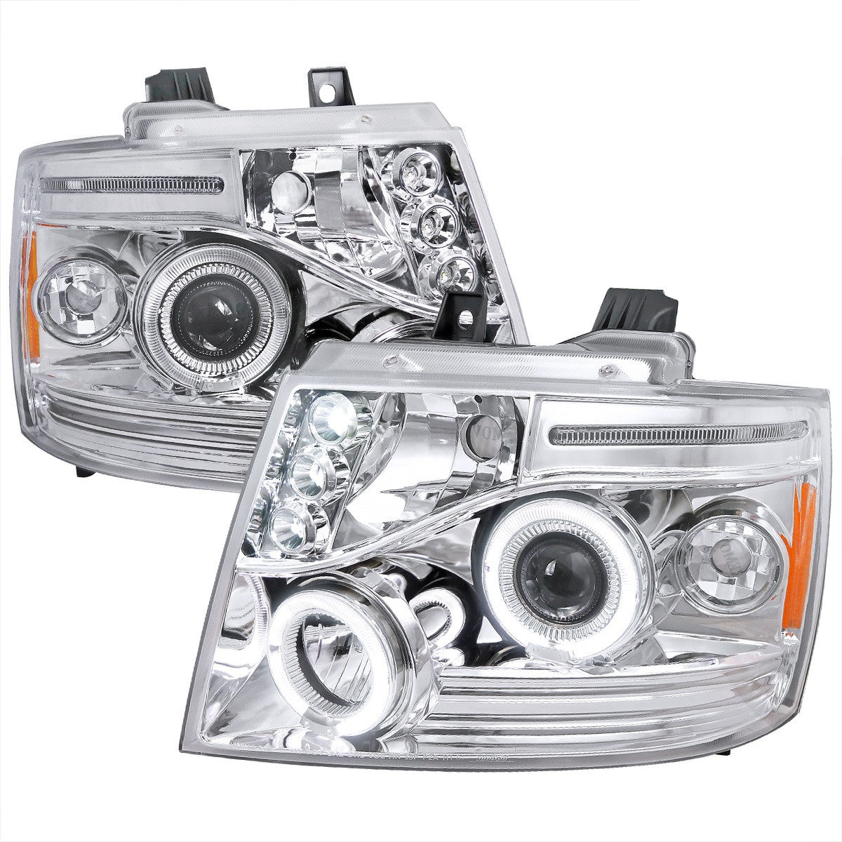Spec-D 07-13 Chevy Avalanche LED Projector Headlgiths Chrome