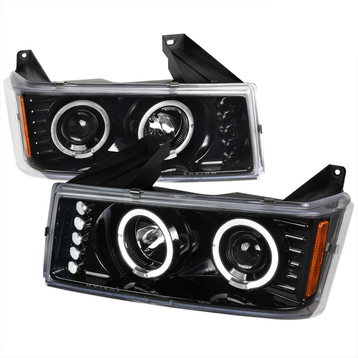 Spec-D 04-12 Chevy Colorado GMC Canyon Headlights Halo Projector Black