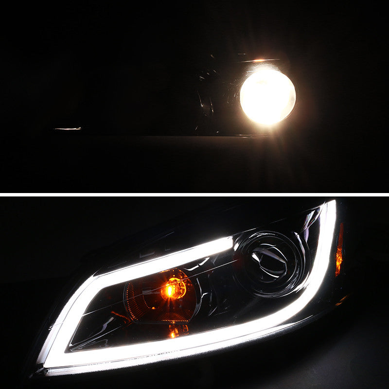 Spec-D 06-16 Impala/Monte Carlo Headlights LED Bar Black/Clear