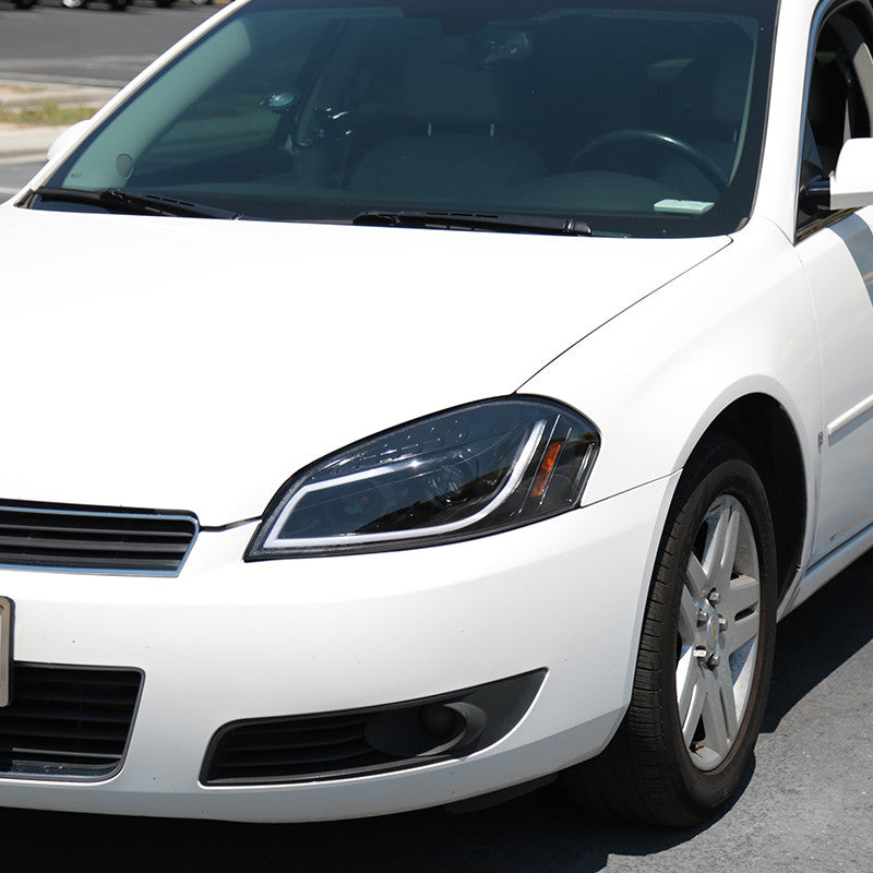 Spec-D 06-16 Impala/Monte Carlo Headlights LED Bar Black/Clear